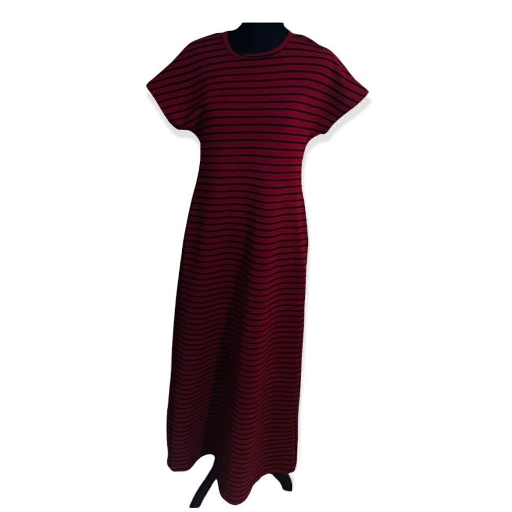 LuLaRoe‎ Red and Black Stripe Maxi Dress
